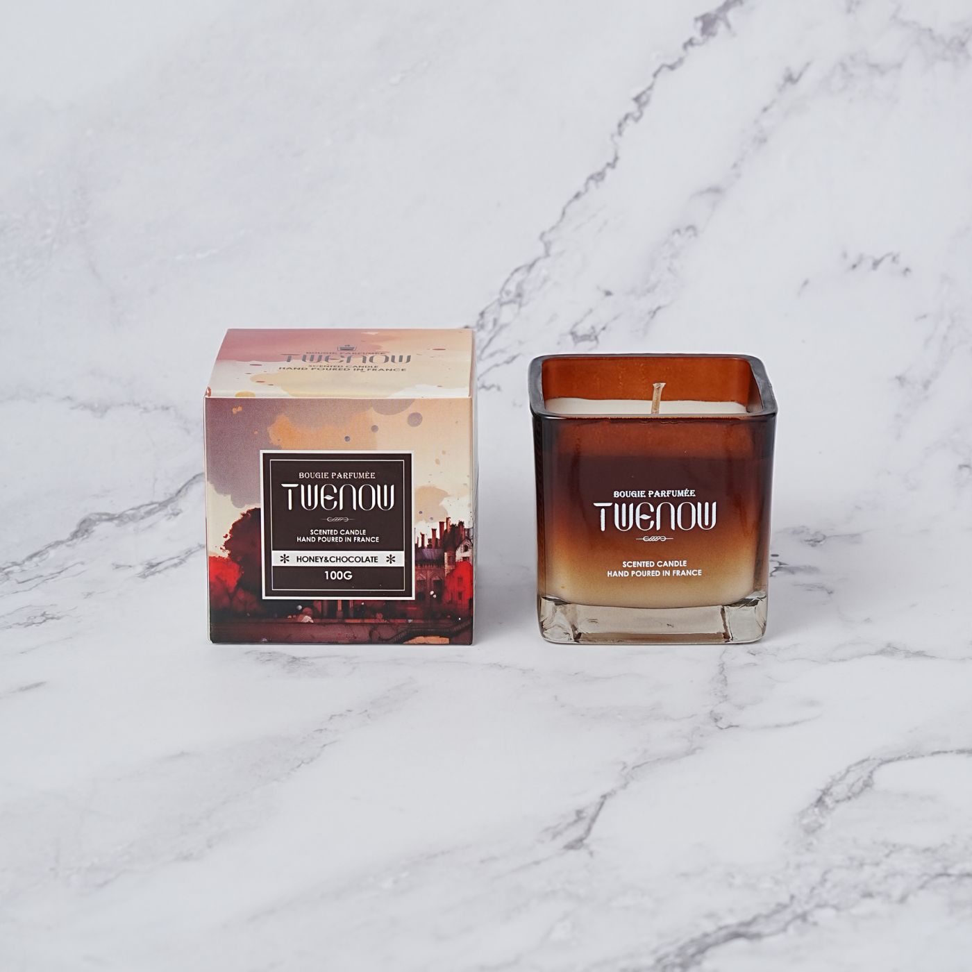 Bougie parfumée carrée