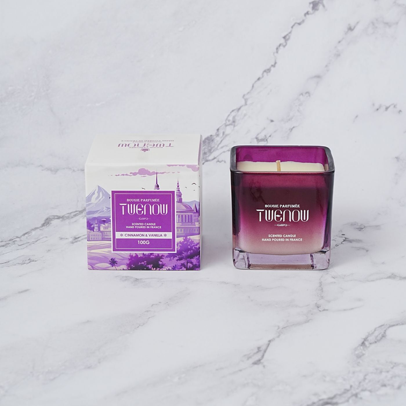 Bougie parfumée carrée